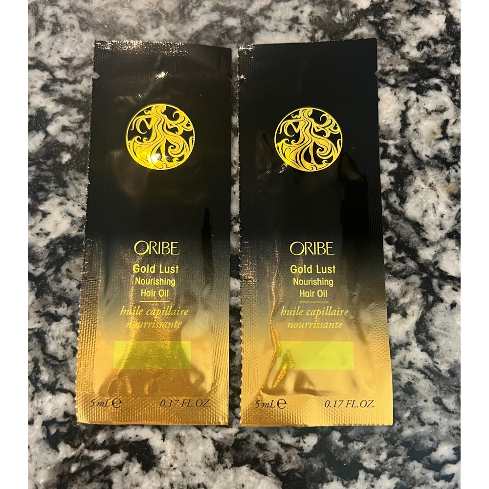 Oribe Gold Lust Nourishing Hair Oil Samples 5ml 0.17 fl oz Pack of 2 Travel Size